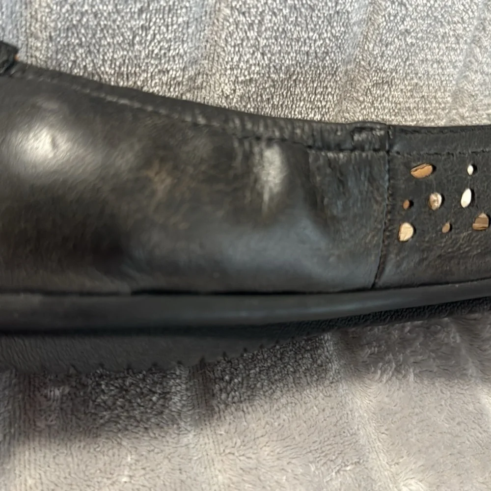 Josef Seibel Pippa 29 Nesty Oil Black Leather Ballerina Flats EU 36 US 5 to 5.5